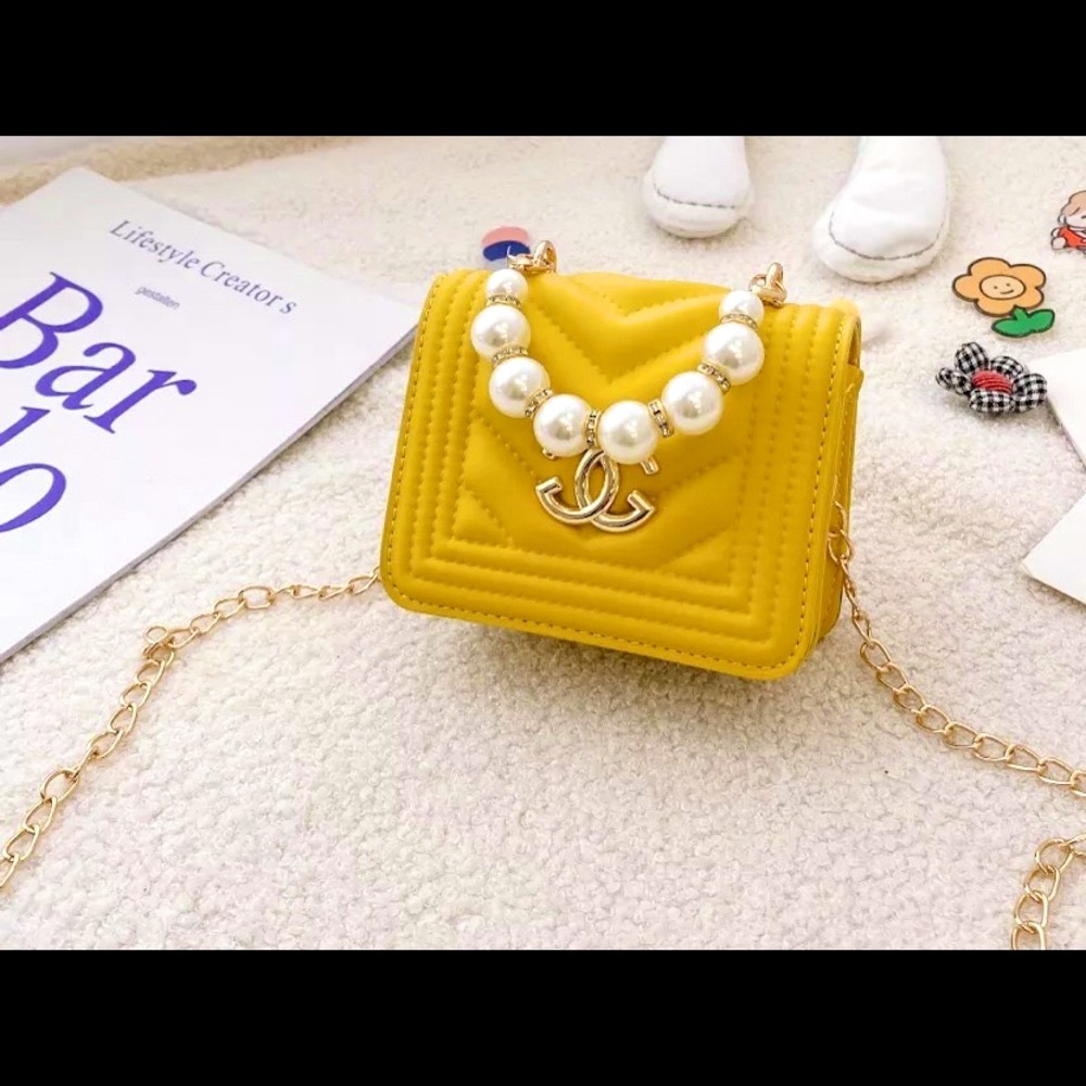 Yellow Mini Kids Square Bag
